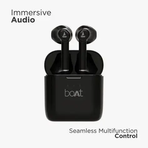 boAt Airdopes 138Wireless Earbuds with 13mm Drivers, Bluetooth V5.0+EDR, IWP Technology, 650mAh Pocket friendly Charging Case, 60 Hours nonstop music