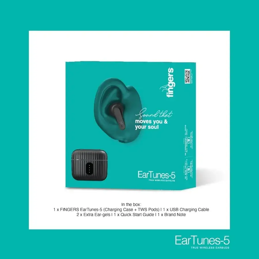 Fingers EarTunes-5 True Wireless Earbuds Matte Black