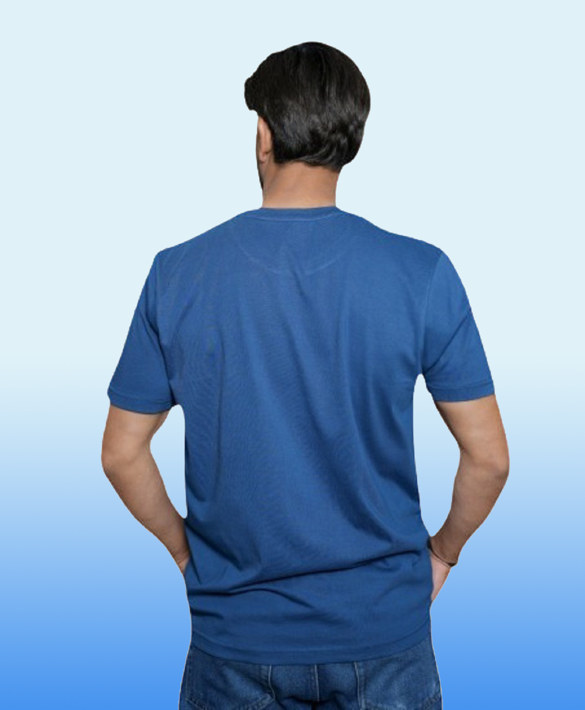 Men’s Ultra Comfort Pure Cotton T-Shirt – Blue | Round Neck | Half Sleeves | Relaxed Fit | Summer Essential 2025