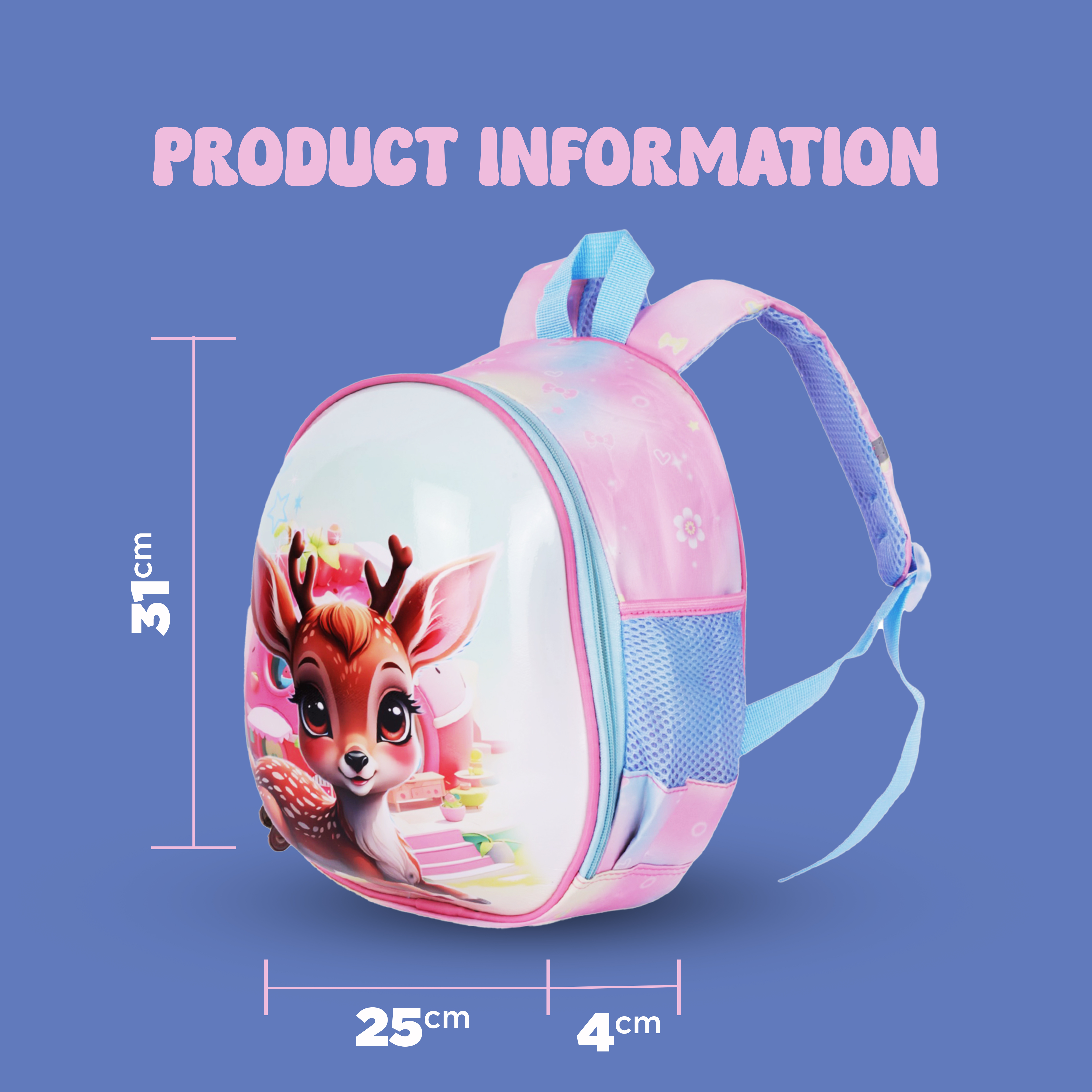 Kids Cartoon Hard Shell School Backpack Lightweight