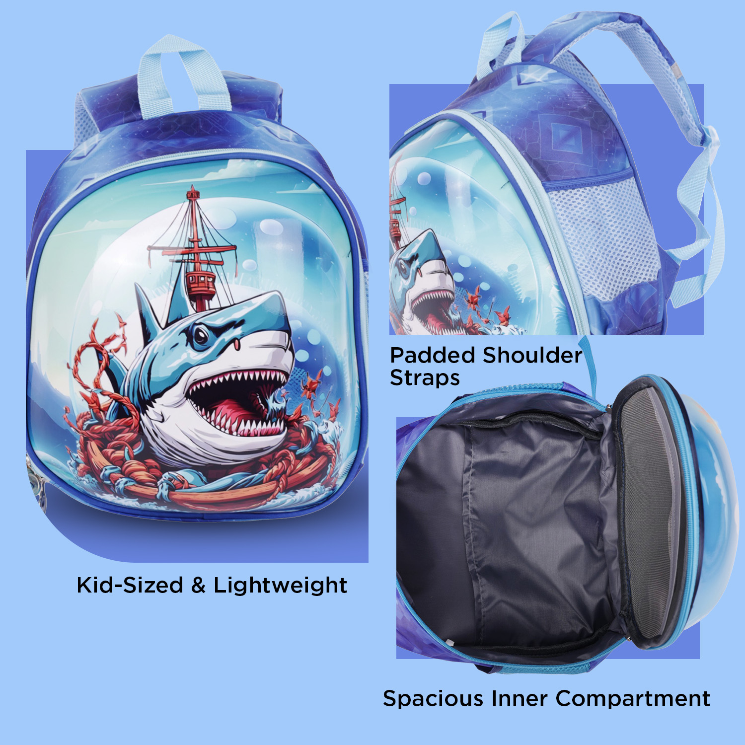 Durable Hard Shell School Bag for Kids Fun Design