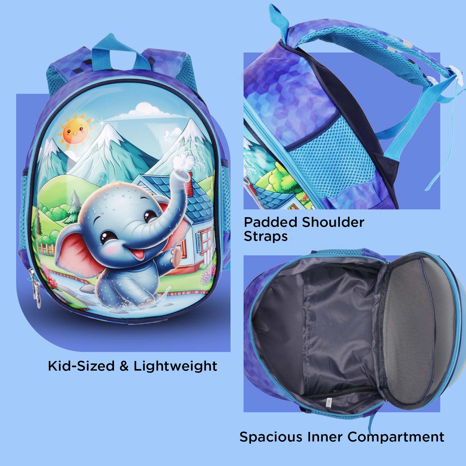 Kids School Backpack Hard Shell Cartoon Design