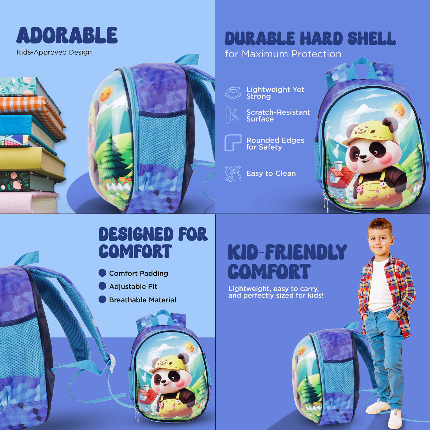Hard Shell Cartoon School Bag for Kids Boys Girls