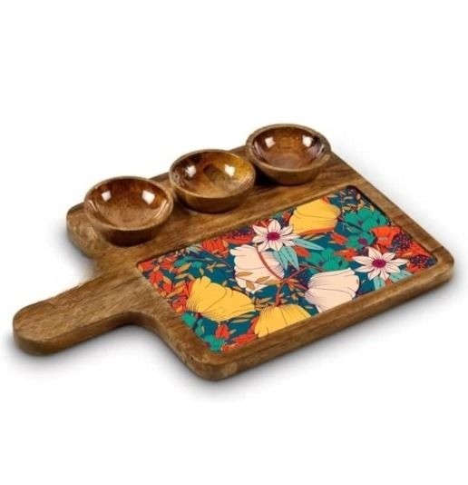 Designer Mango Wood Appetizer Tray With...