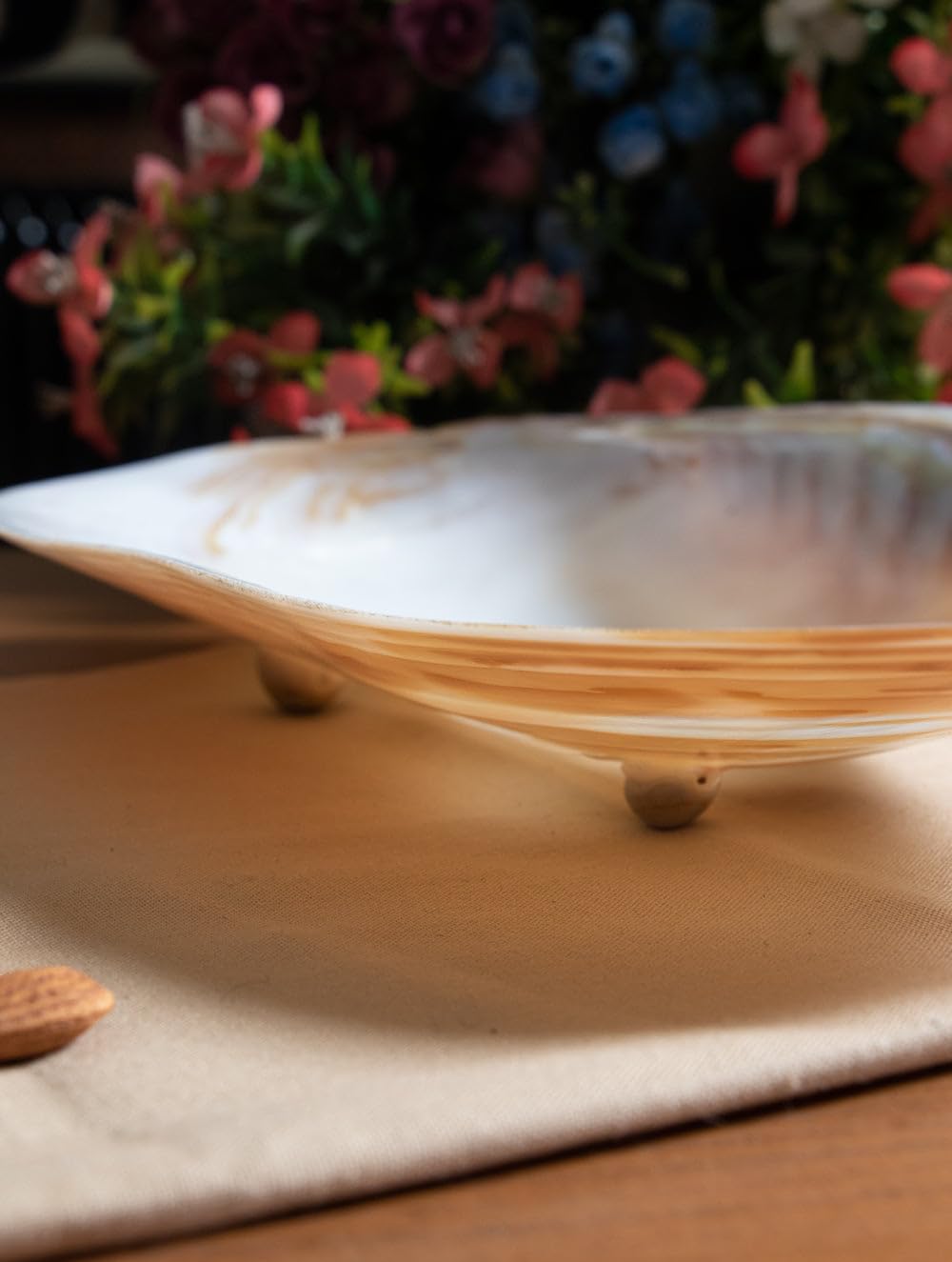 Handcrafted Mother of Pearl Sea Shell Decorative Serving Tray Set of 2