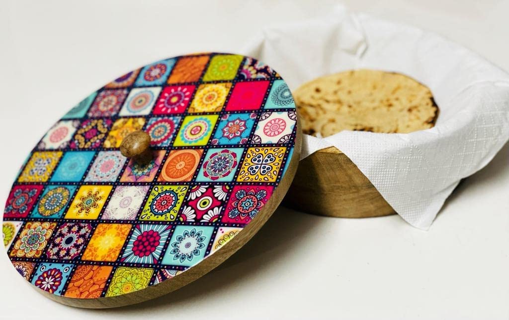 Wooden Chapati Casserole Hot Box