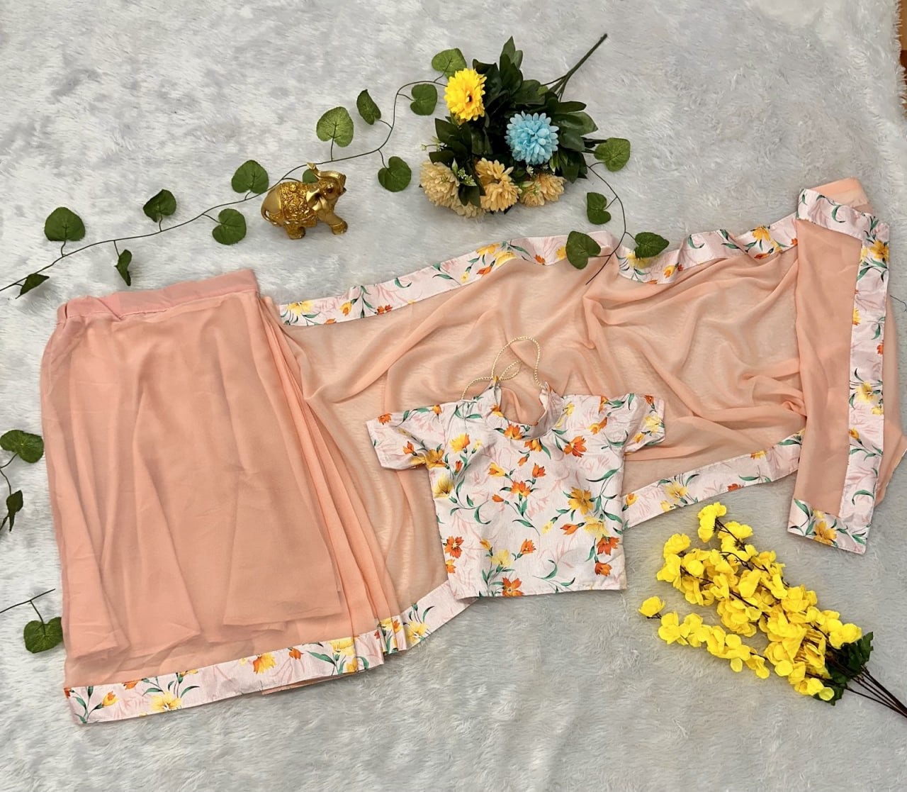 Kids Traditional Saree with Elegant Indian Ethnic Look