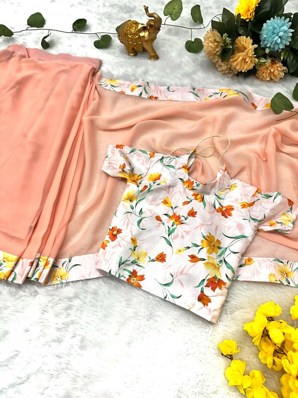 Kids Traditional Saree with Elegant Indian Ethnic Look