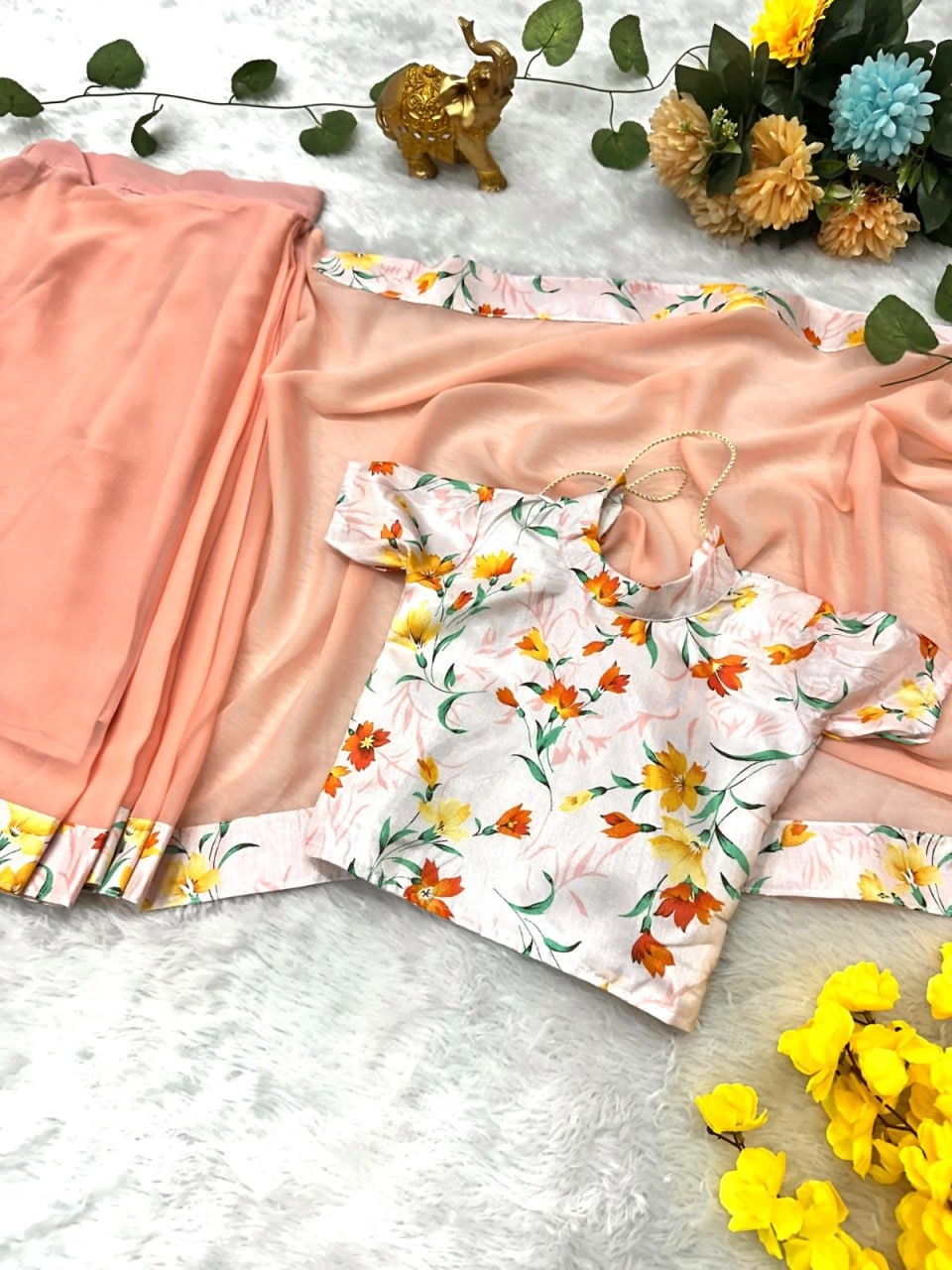 Kids Traditional Saree with Elegant Indian Ethnic Look