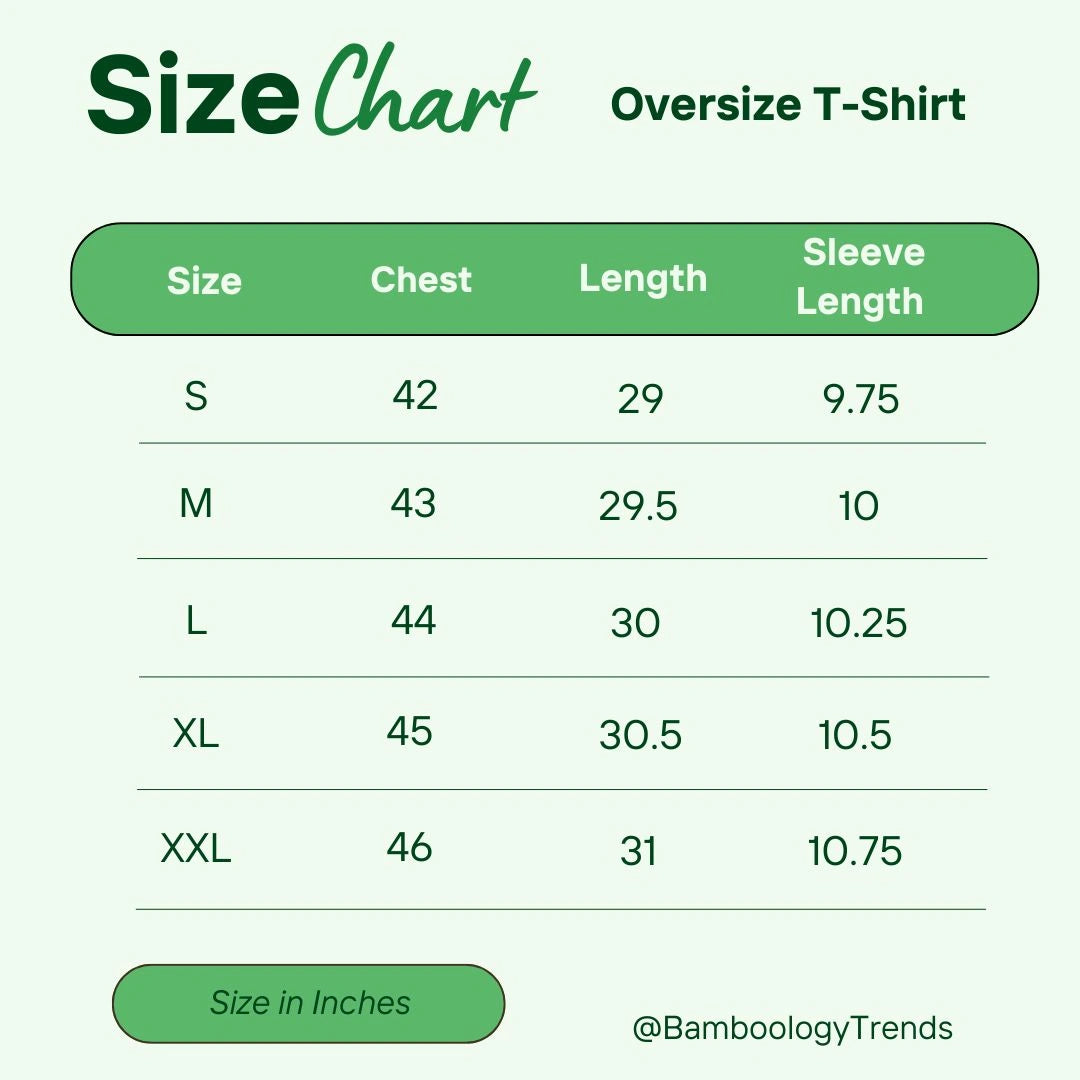 Men Oversized Bamboo T-Shirt – Soft, Breathable & Sustainable Fit