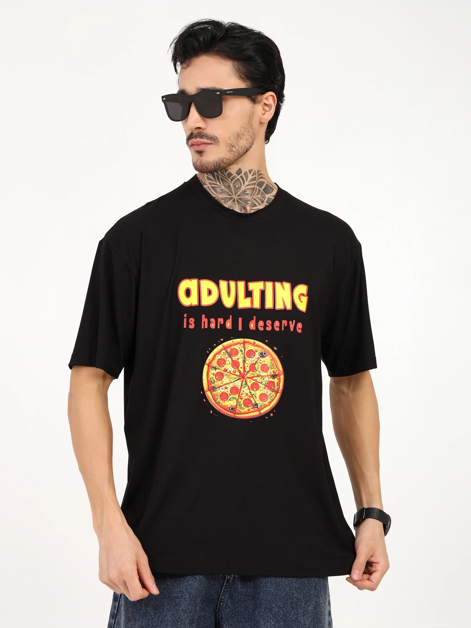 Men Oversized Bamboo T-Shirt – Soft, Bre...