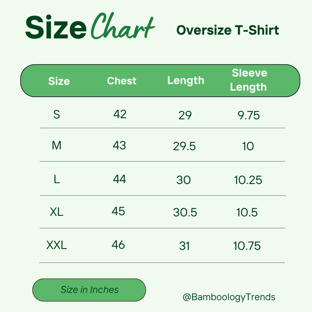 Men Oversized Bamboo T-Shirt – Soft, Breathable & Sustainable