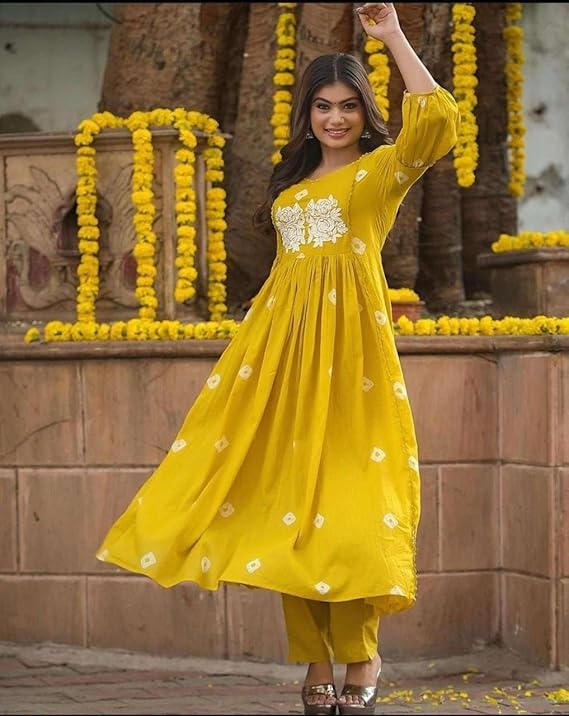 Women's Cotton Hand Block Printed Anarka...