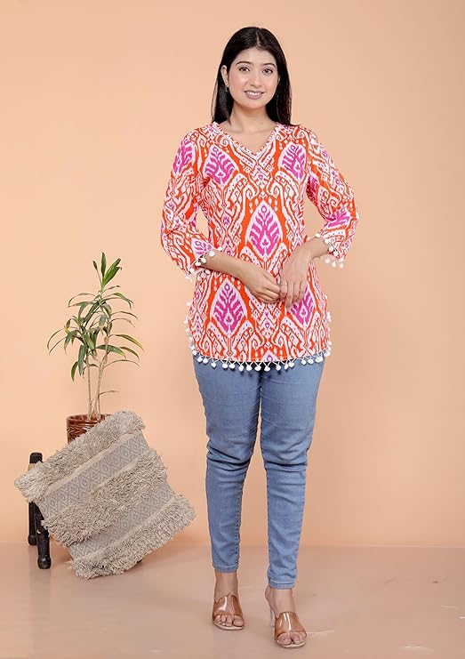 Geometric Printed Straight  Kurti