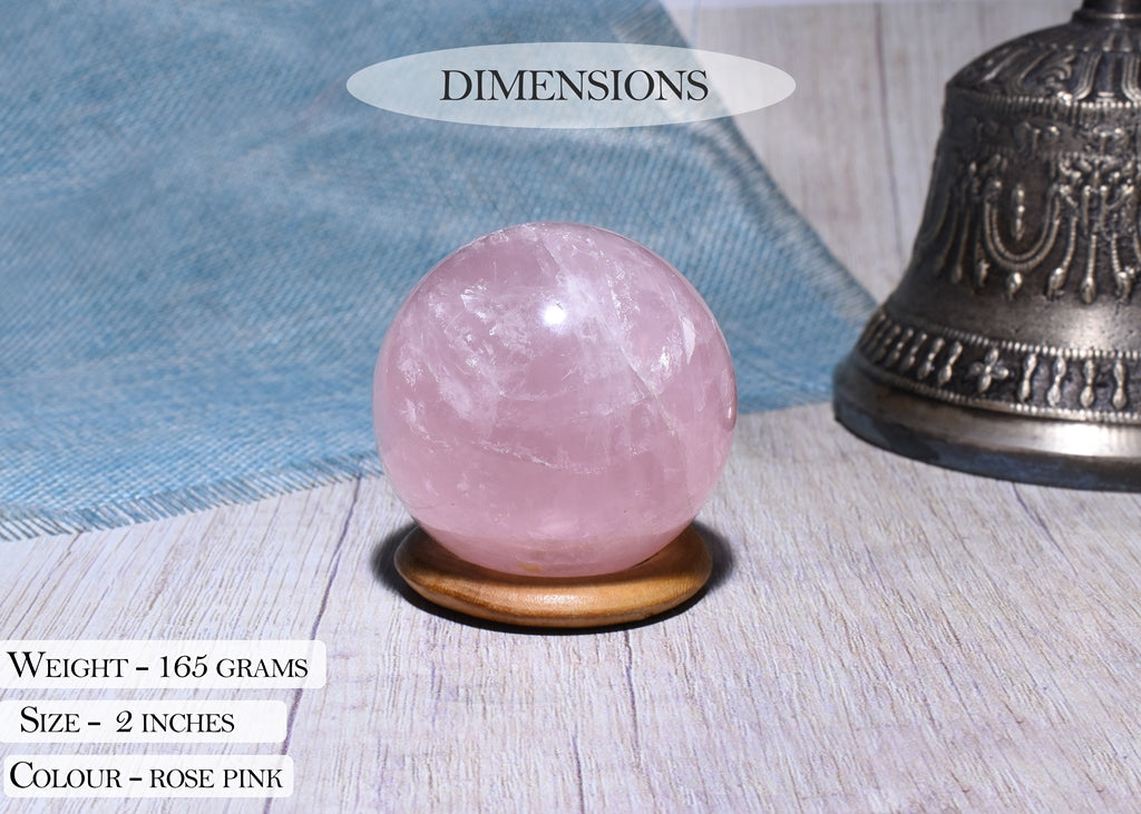 Original Rose Quartz Healing Ball for Love Compassion and Emotions