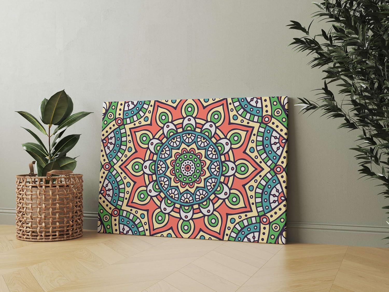 Mandala Art Painting For Wall Decoration With Frame Canvas Painting