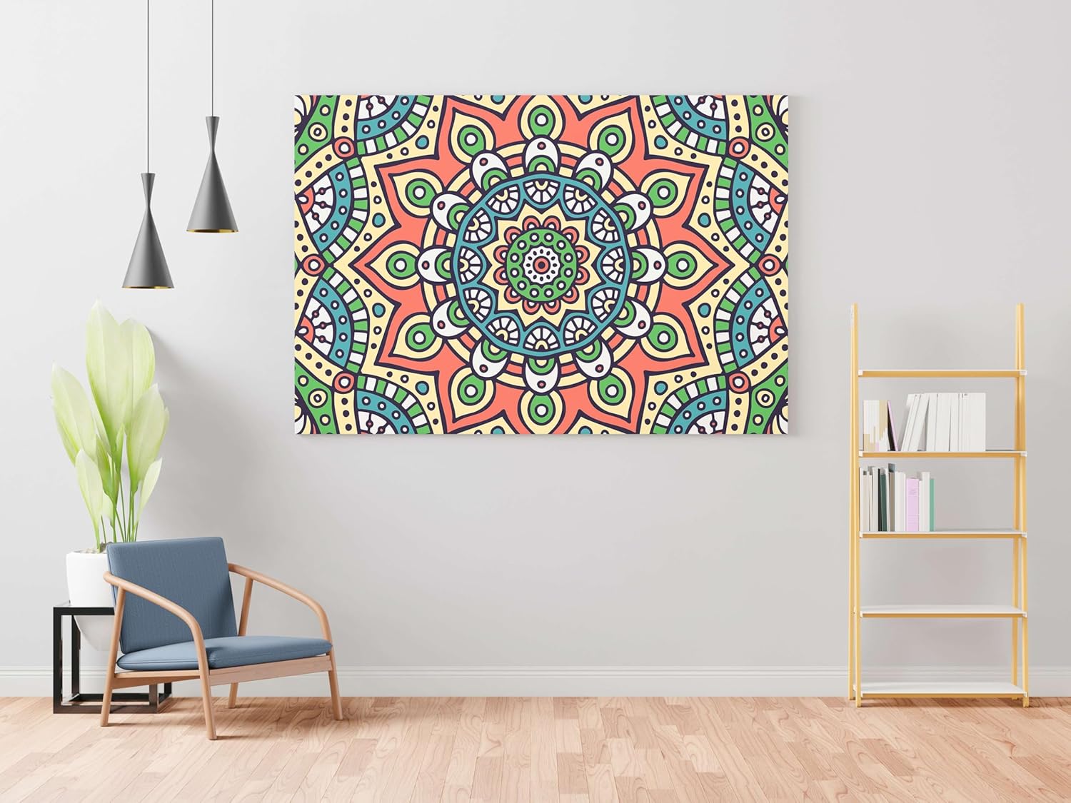 Mandala Art Painting For Wall Decoration With Frame Canvas Painting