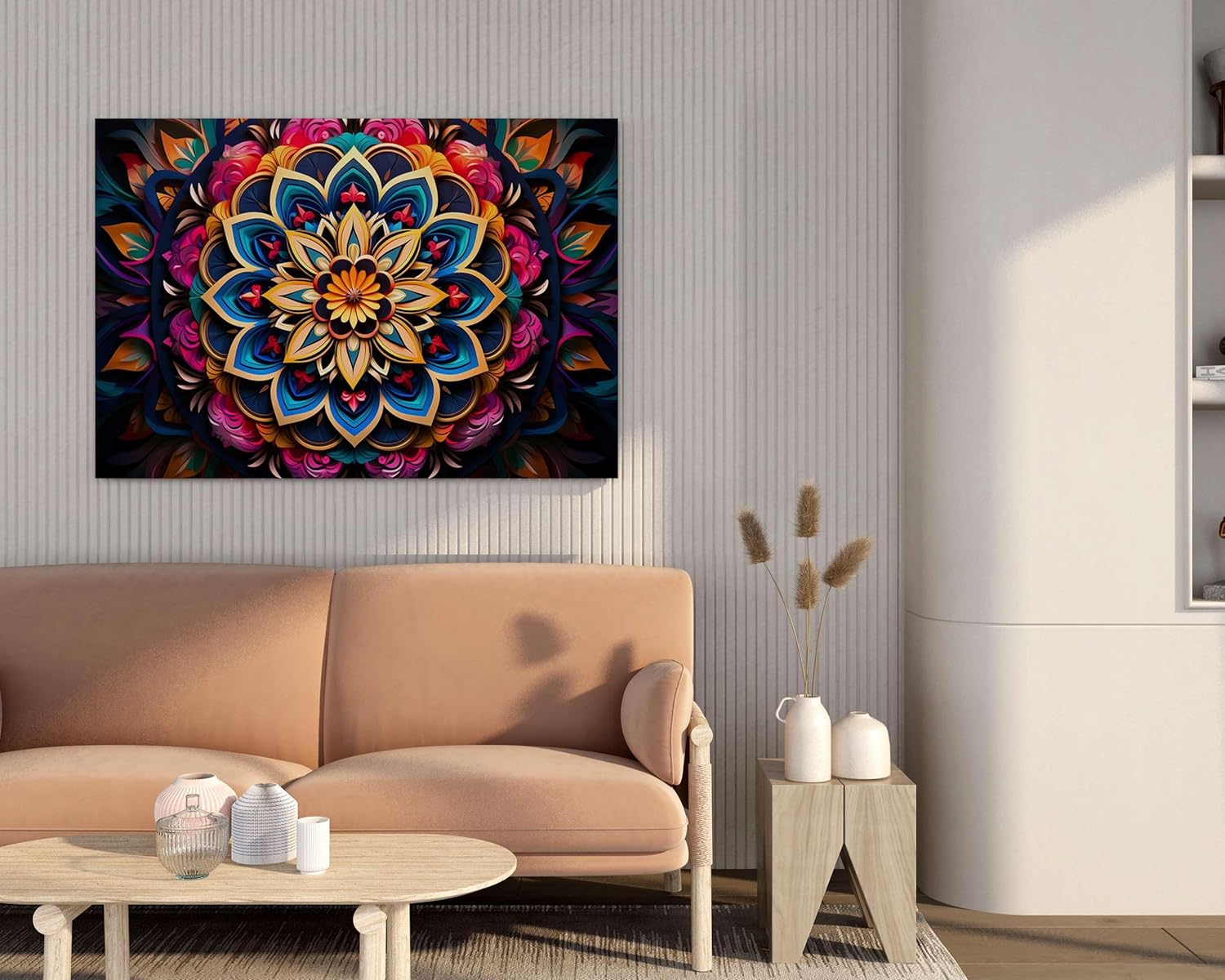 Mandala Art Canvas Painting with Frame – Wall Art
