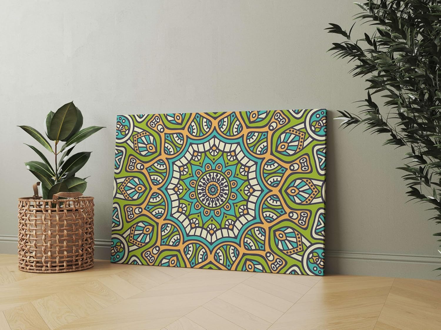 Mandala Art Wall Decoration Canvas Painting with Frame
