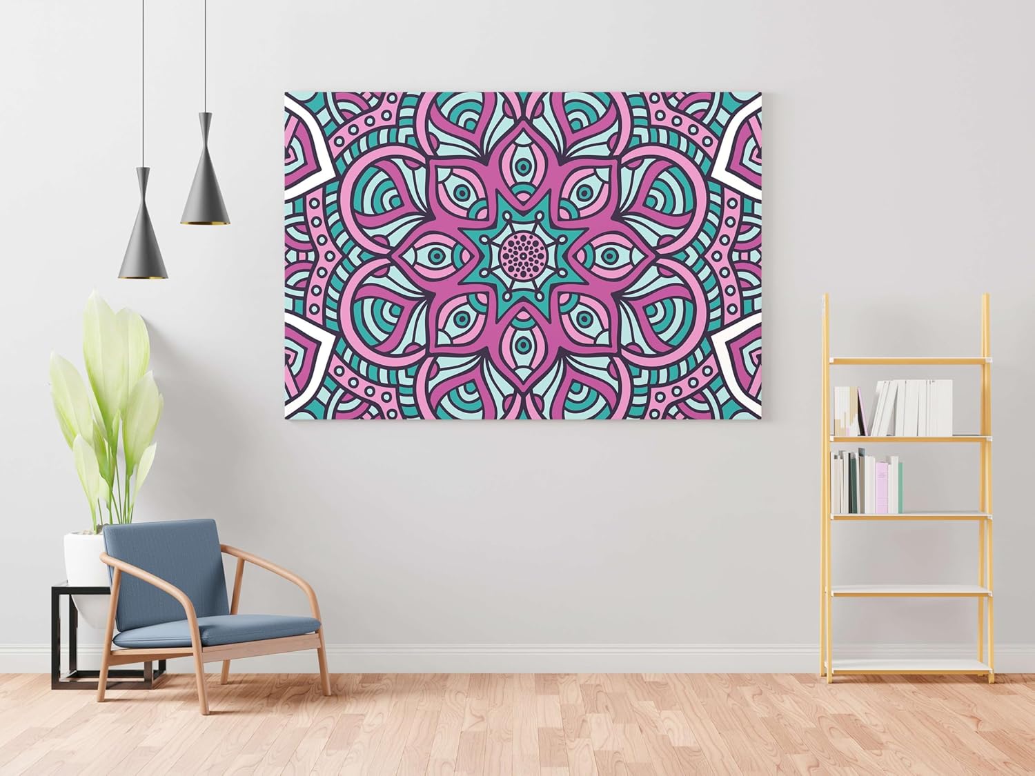 Mandala Art Canvas Wall Painting – Framed Home Decor