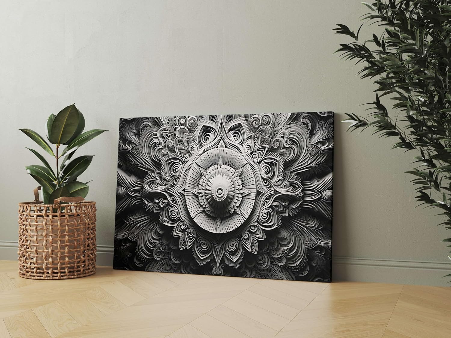 Mandala Art Painting For Wall Decoration With Frame Canvas Painting
