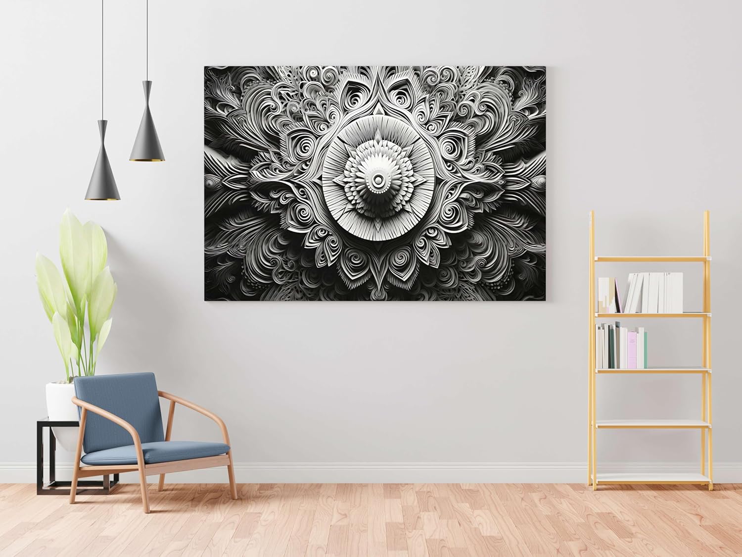 Mandala Art Painting For Wall Decoration With Frame Canvas Painting