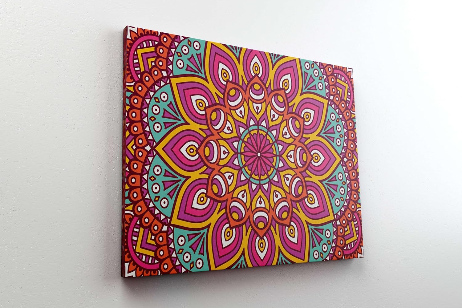 Mandala Art Wall Painting with Frame – Canvas Decor