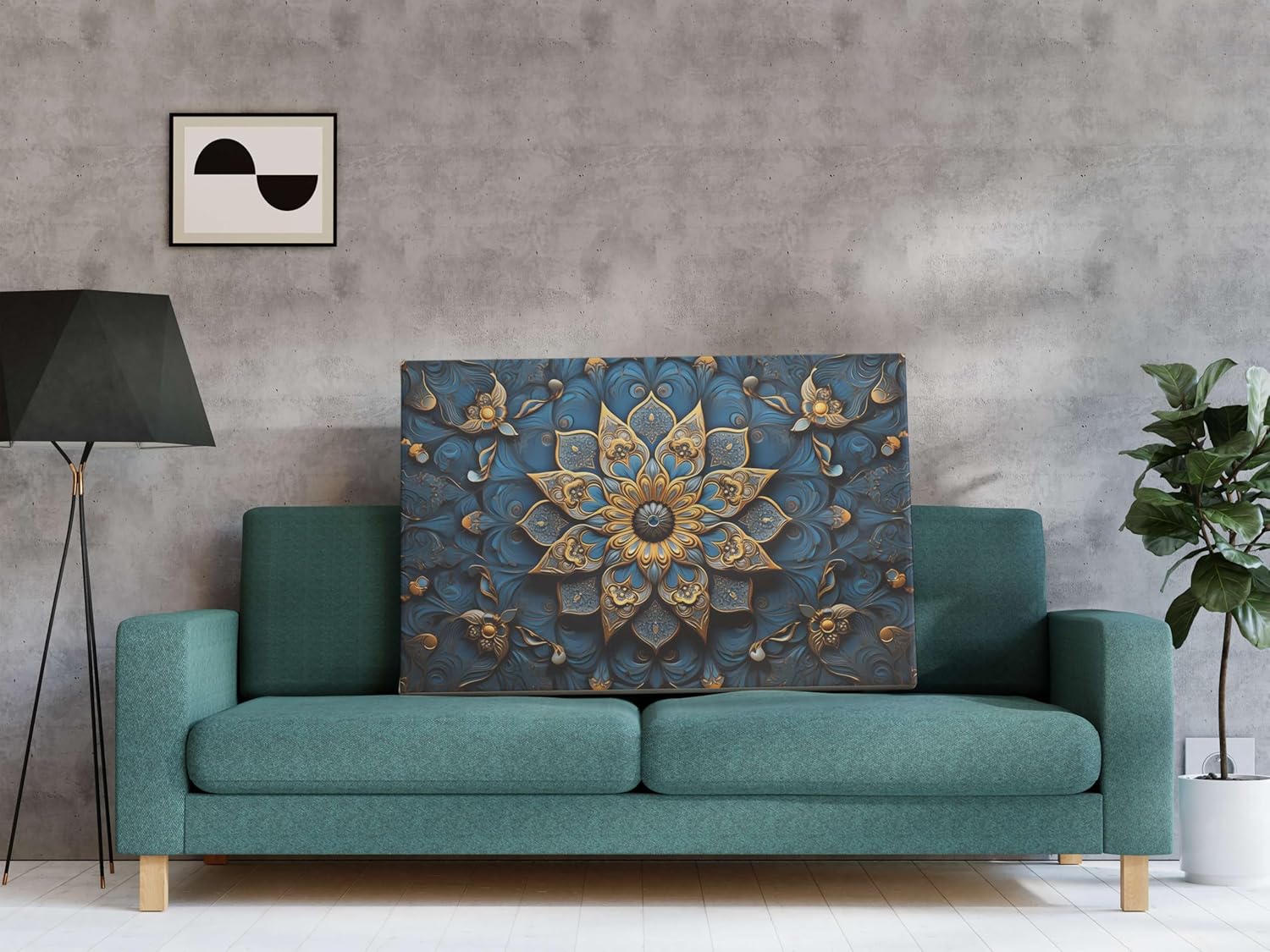 Mandala Art Canvas Painting with Frame f...