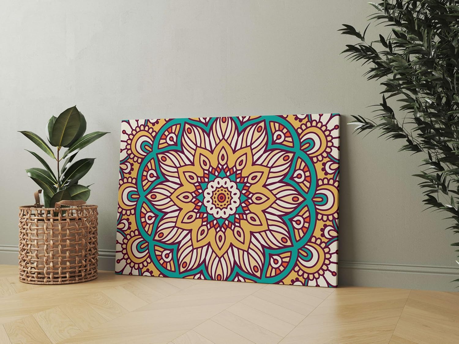 Mandala Art Painting For Wall Decoration With Frame Canvas Painting