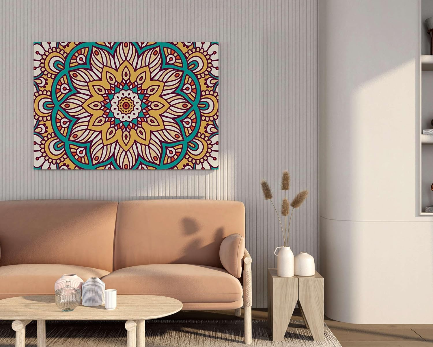 Mandala Art Painting For Wall Decoration With Frame Canvas Painting