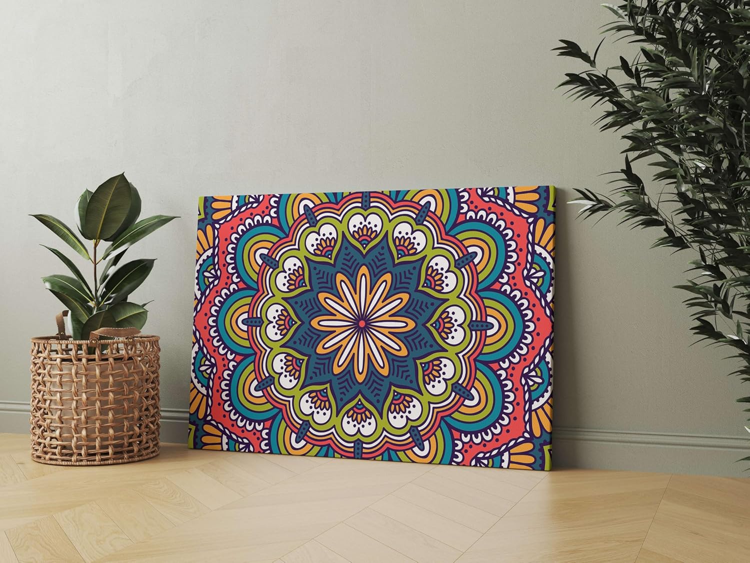 Mandala Art Painting For Wall Decoration With Frame Canvas Painting