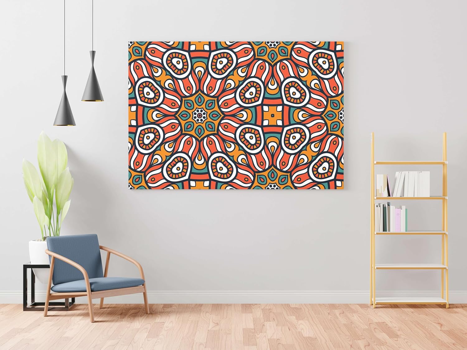 Mandala Art Painting For Wall Decoration With Frame Canvas Painting