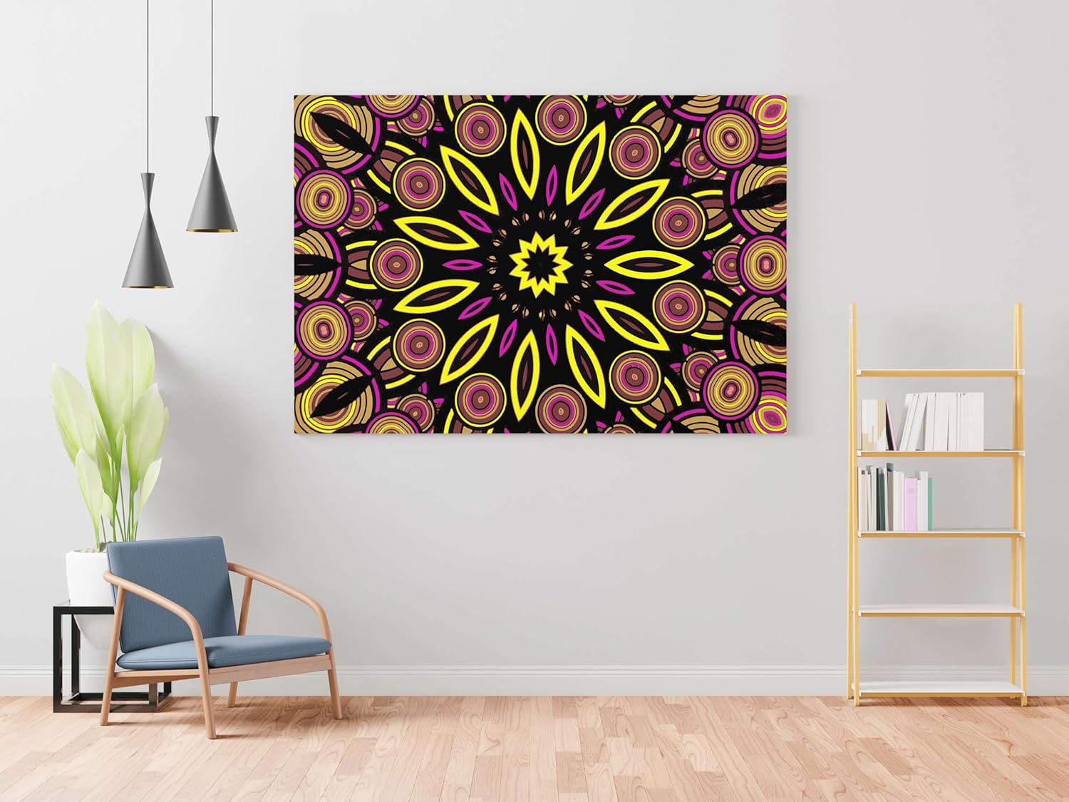 Mandala Art Painting For Wall Decoration With Frame Canvas Painting