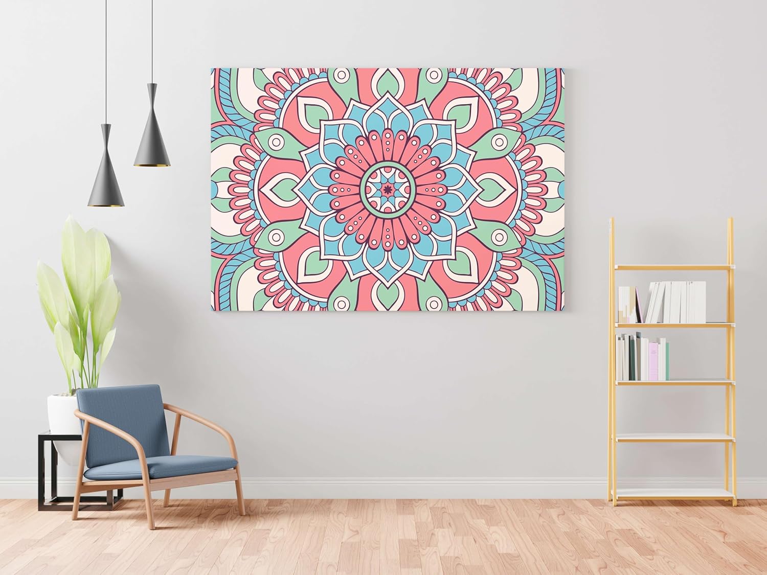 Mandala Art Painting For Wall Decoration With Frame Canvas Painting