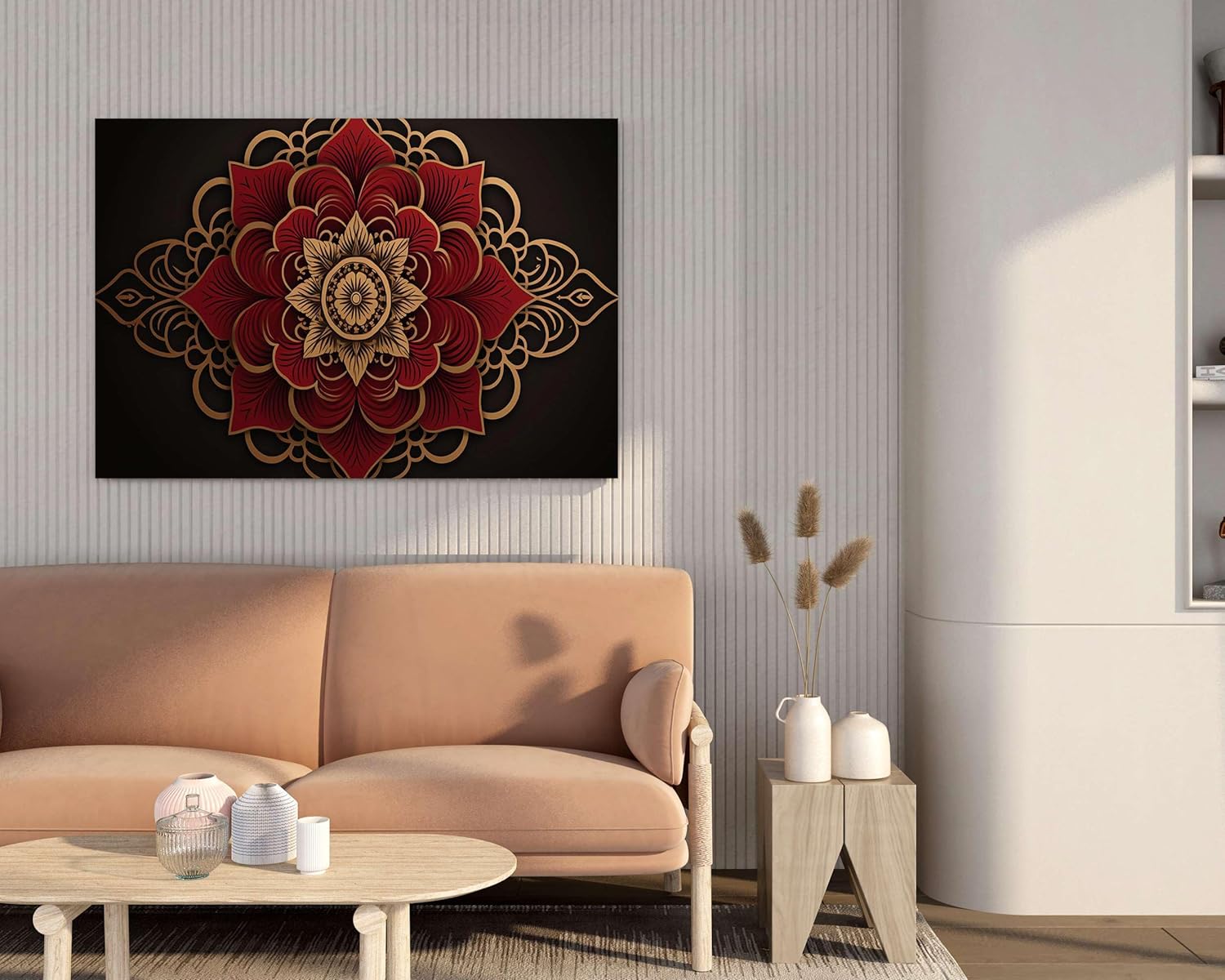 Mandala Art Canvas Painting with Frame – Wall Decor