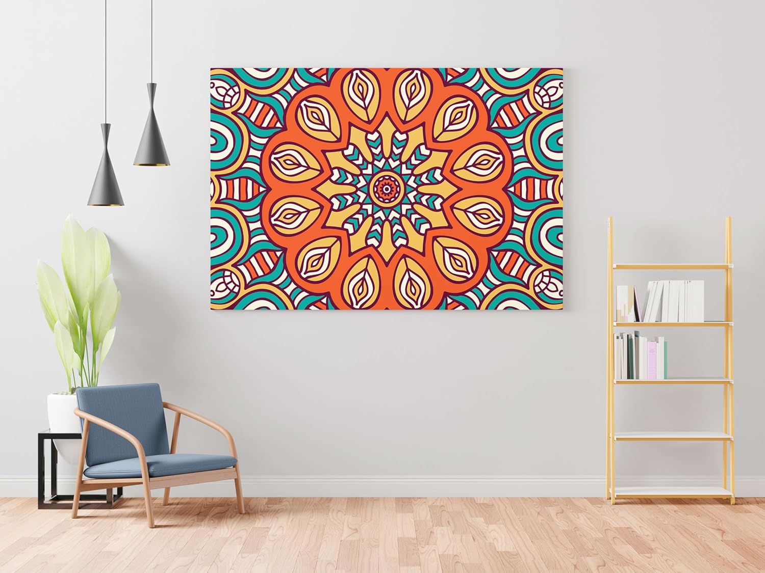 Mandala Art Painting For Wall Decoration With Frame Canvas Painting