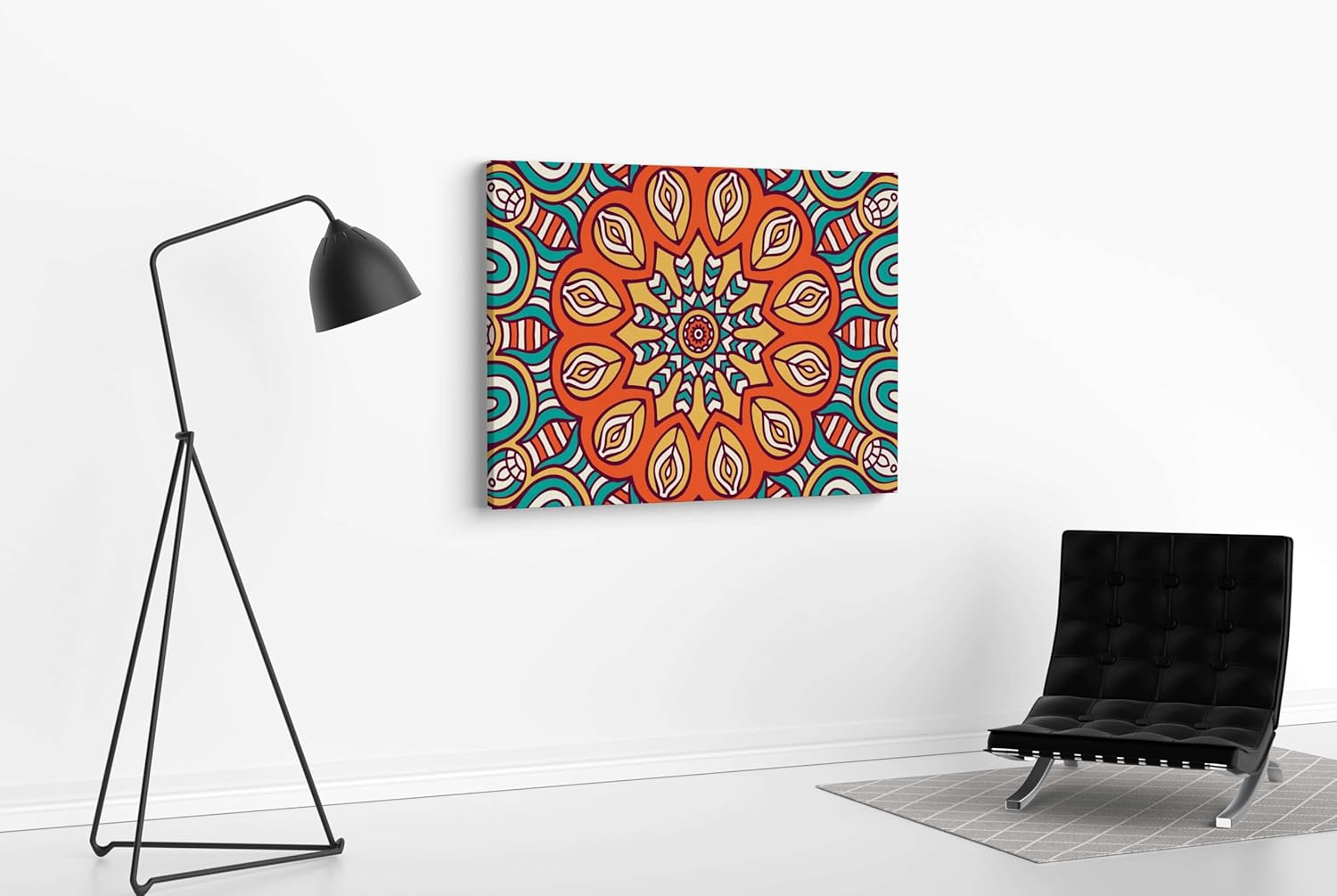 Mandala Art Painting For Wall Decoration With Frame Canvas Painting