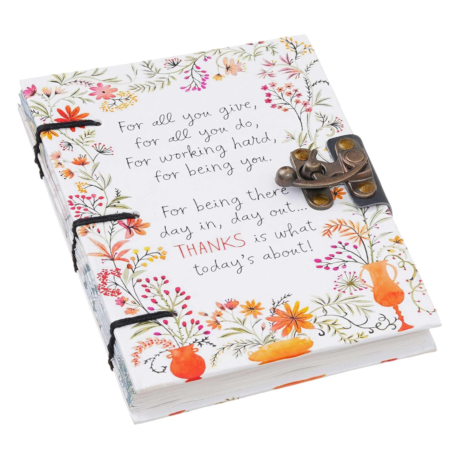 Handmade Printed Cardboard Journal Diary with Buckle Lock – Classic