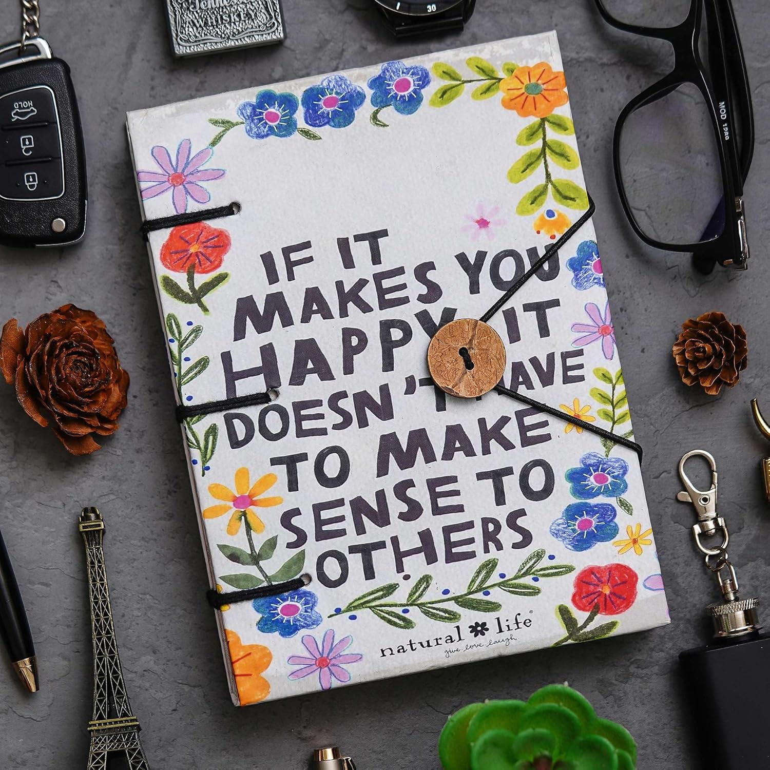 Handmade Printed Cardboard Journal Diary...