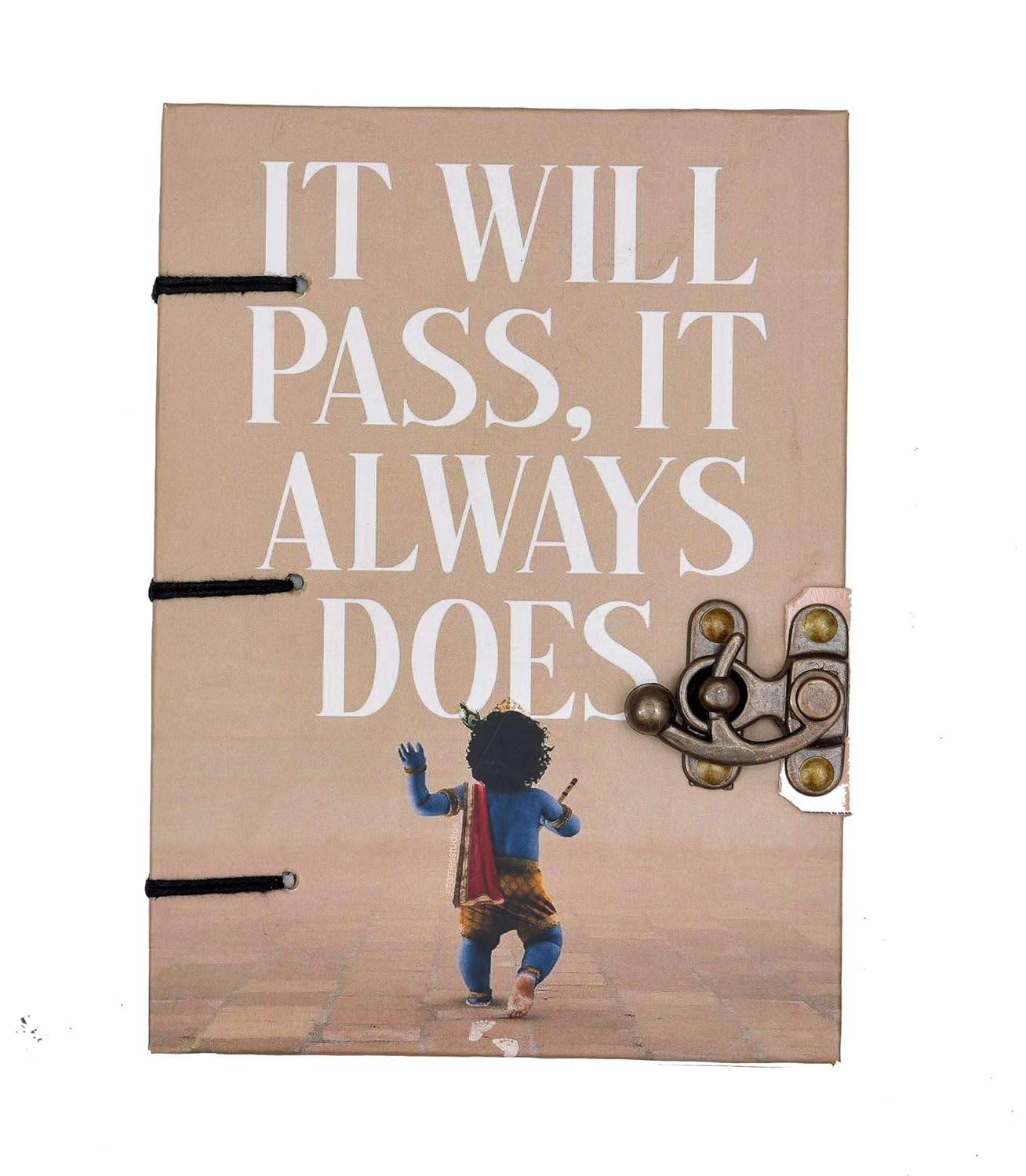 Handmade Printed Cardboard Journal Diary With Buckle Lock 200 Pages