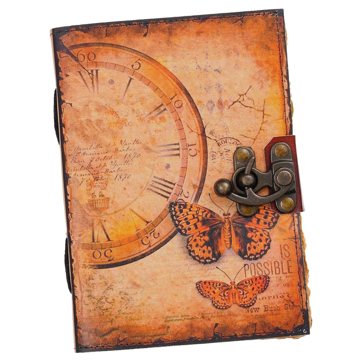 Vintage Handmade Genuine Leather Diary String Closure