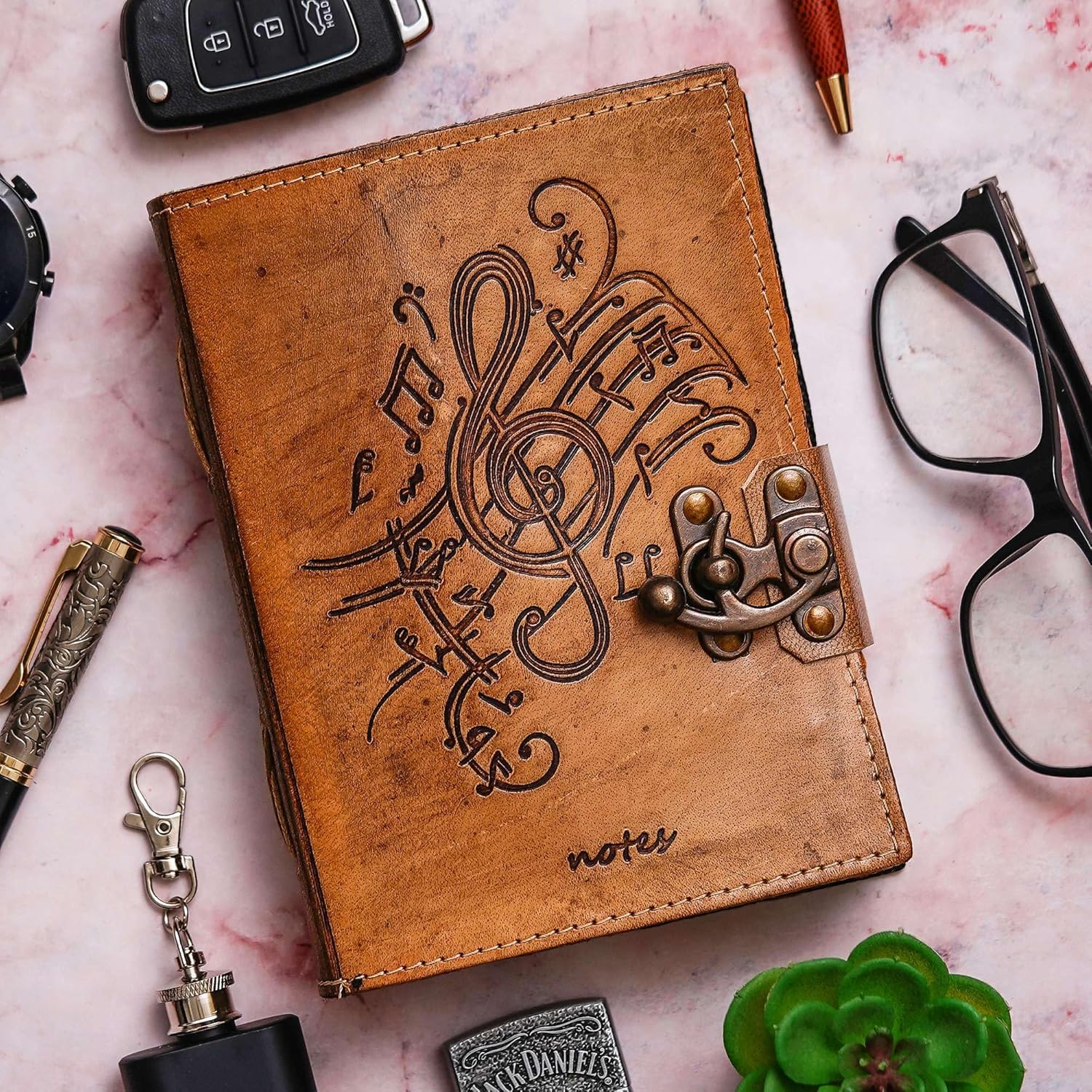 Vintage Handmade Genuine Leather Diary –...