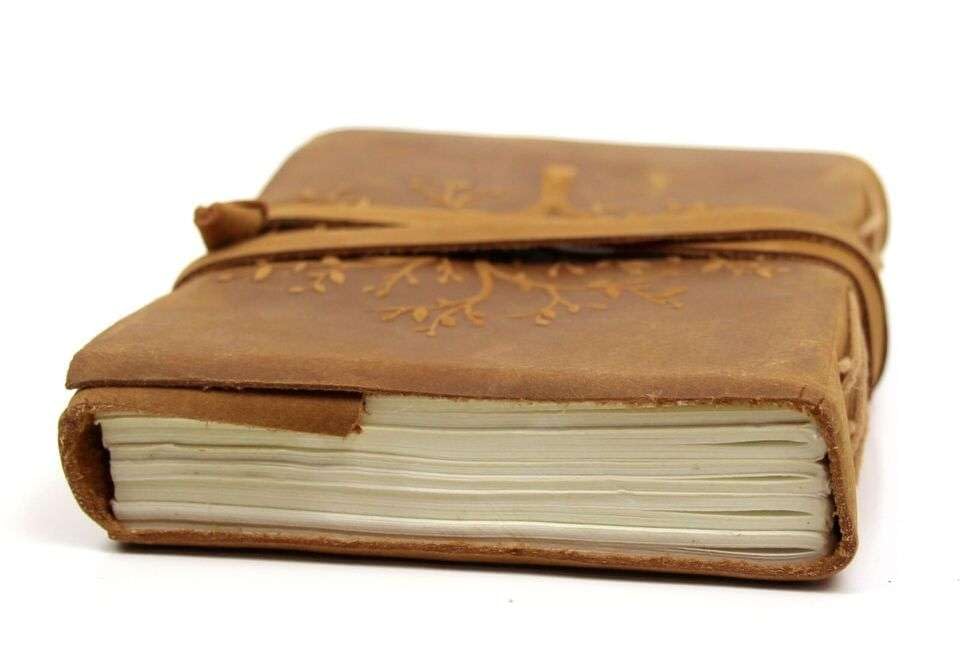 Leather Journal Diary with Premium Antique String Closure – Handmade