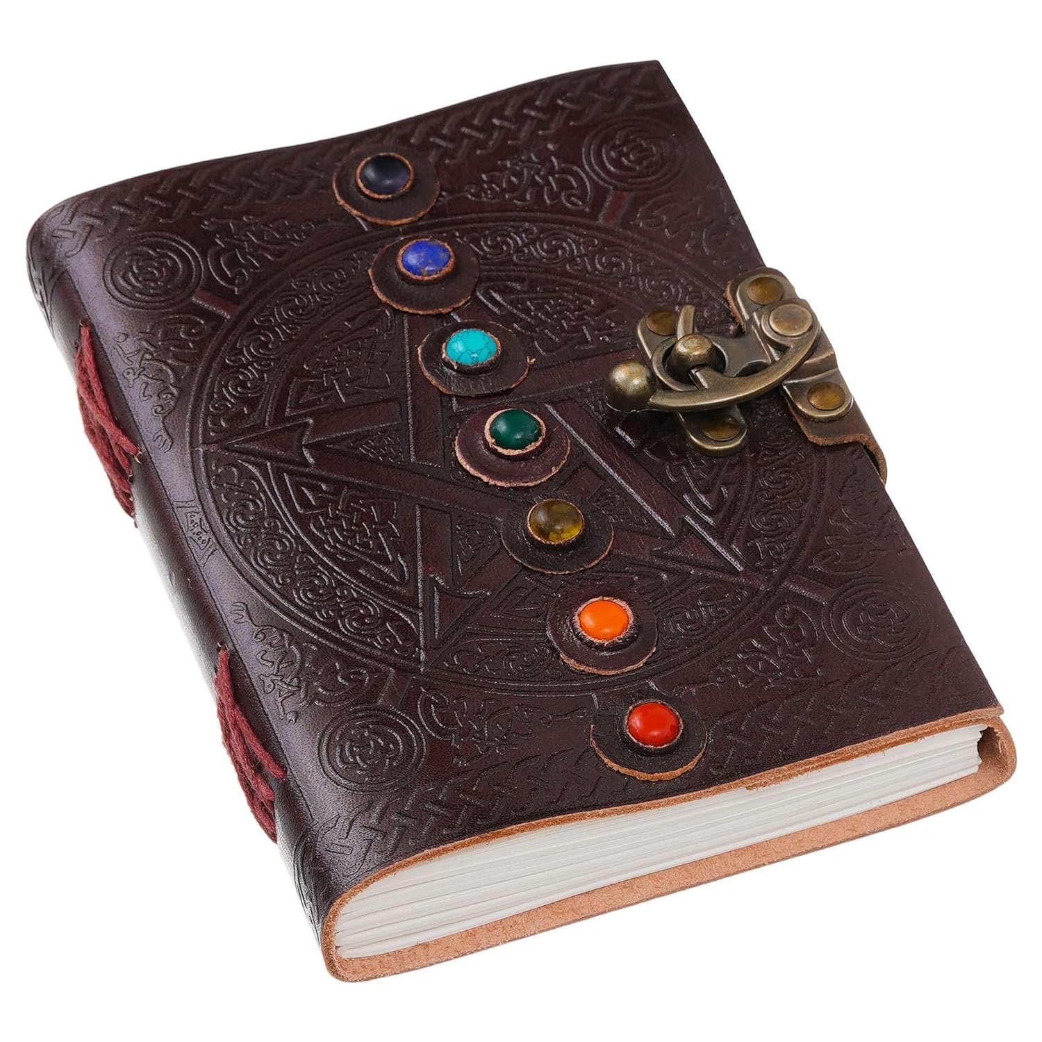 Vintage Handmade Genuine Leather Diary Journal – 200 Unruled Pages