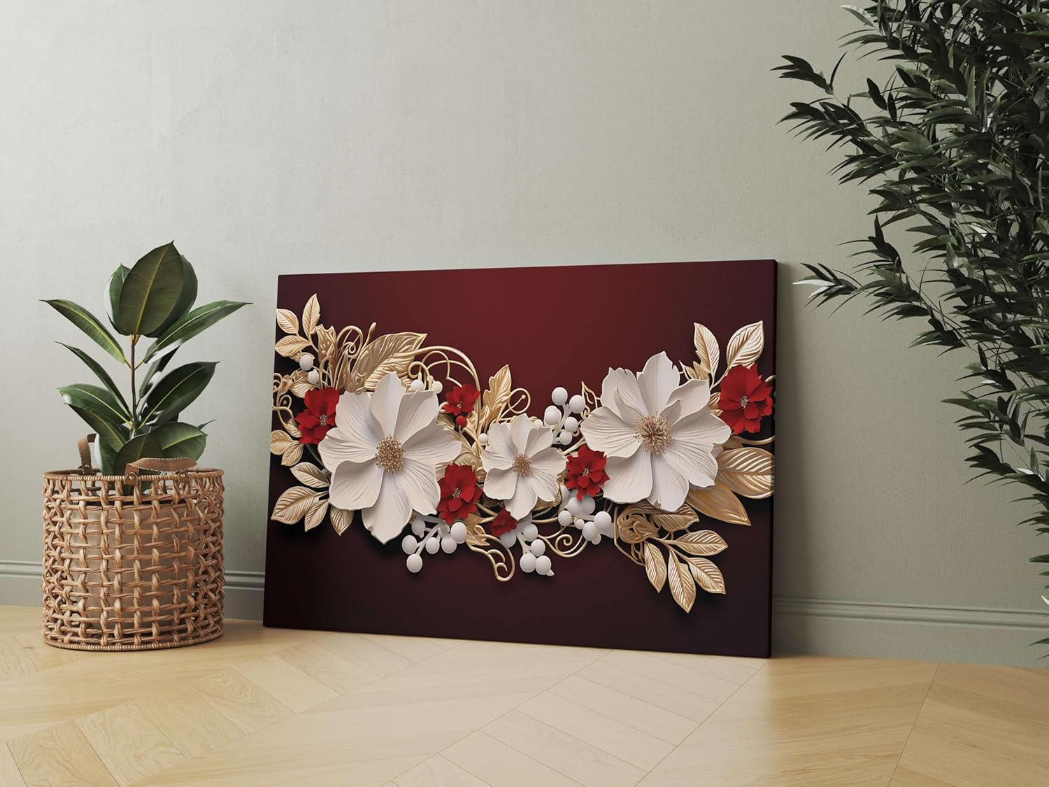 Mandala Art Wall Decor Framed Canvas Pai...