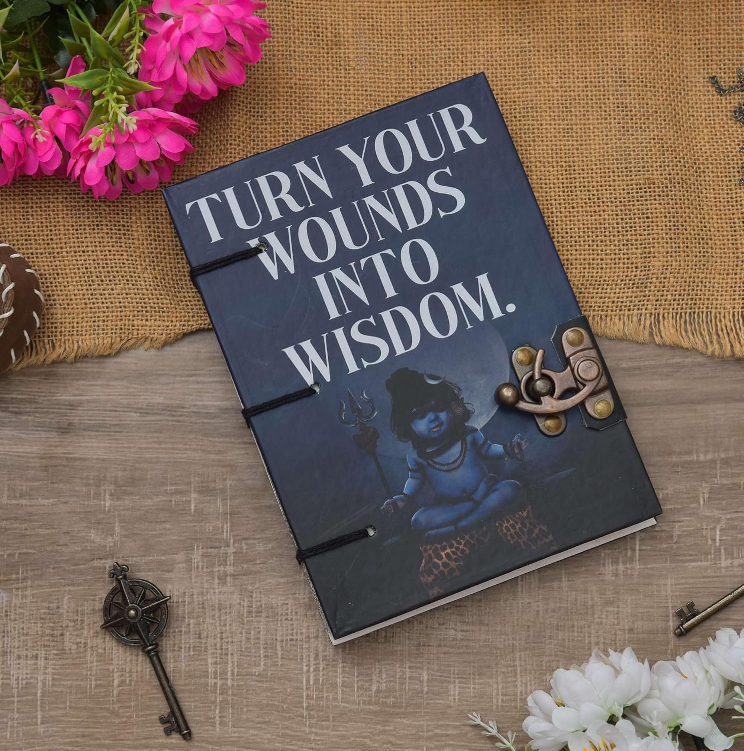 Handmade Printed Cardboard Journal Diary...