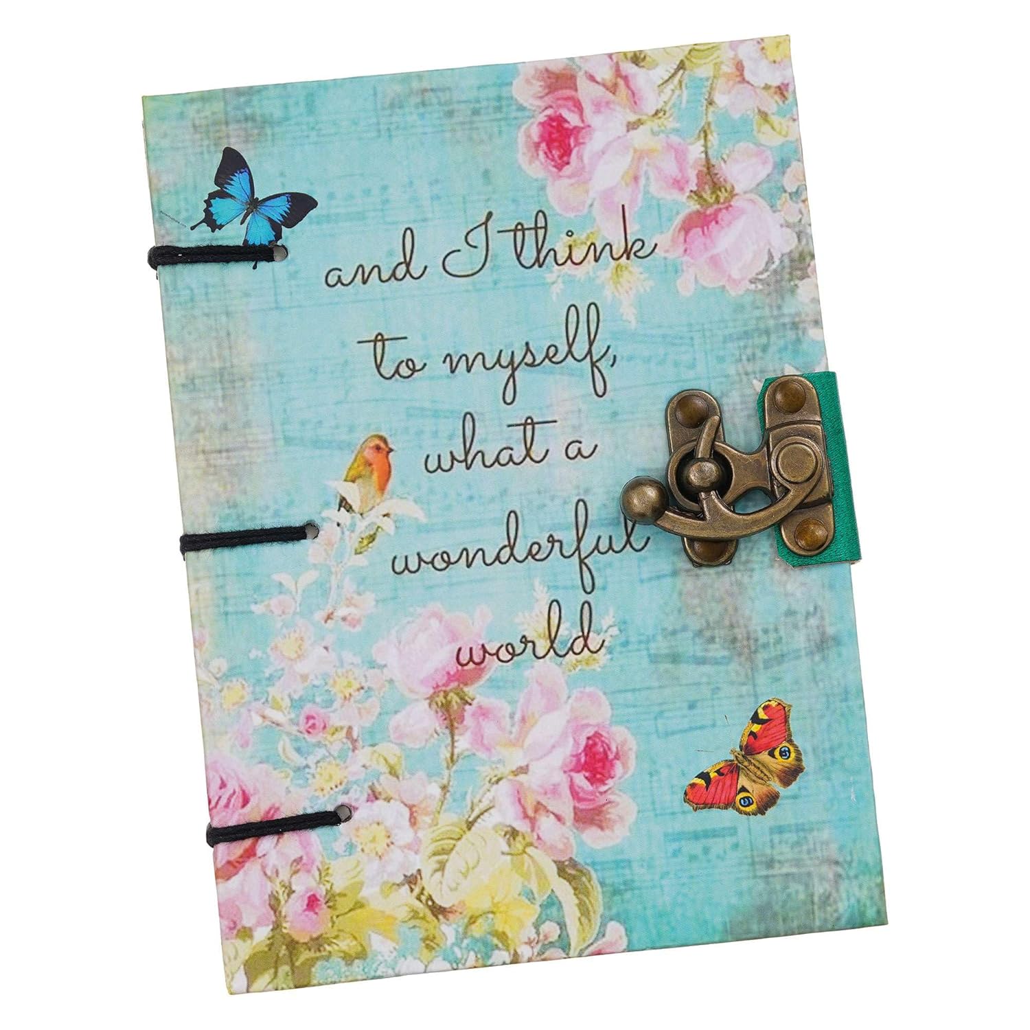 Handmade Printed Cardboard Diary with Buckle Lock – 200 Pages