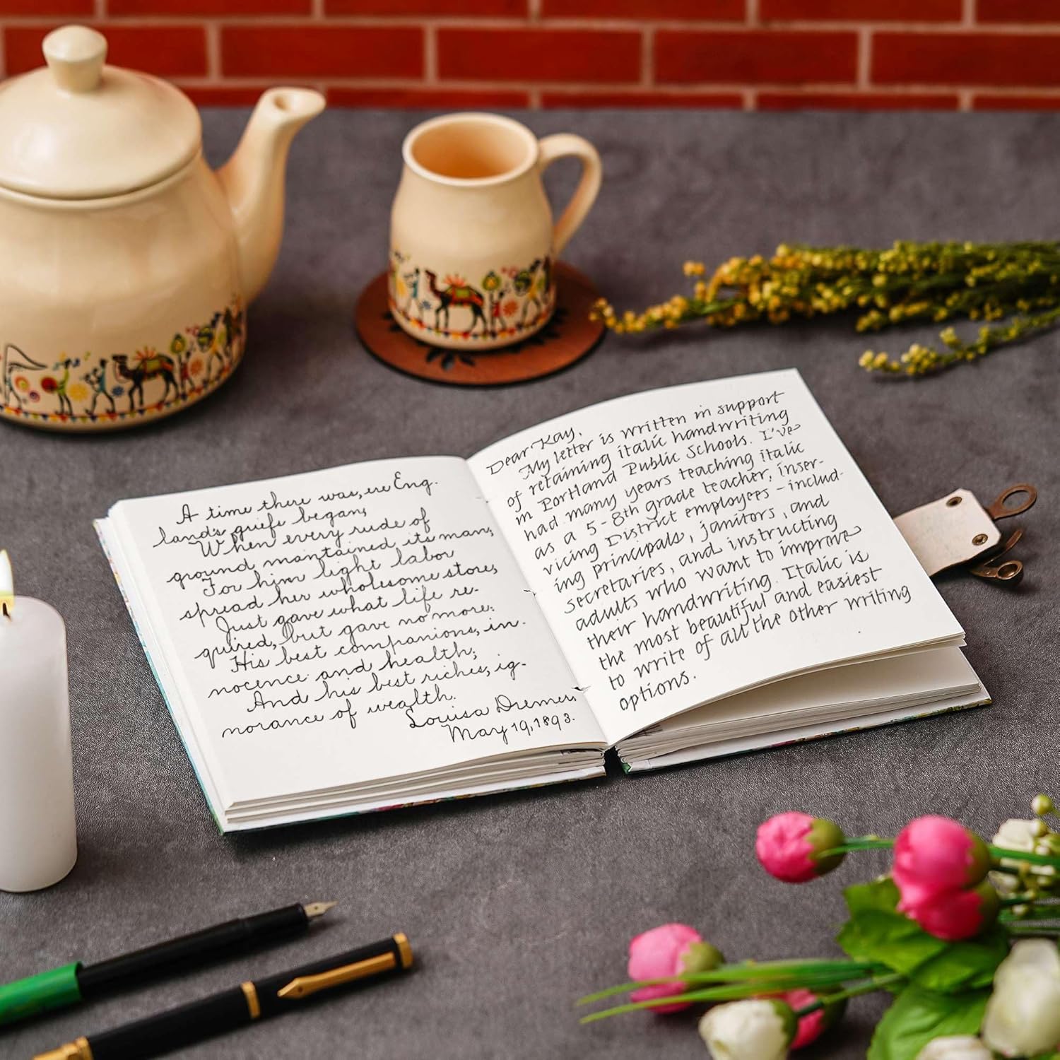 Handmade Printed Cardboard Diary with Buckle Lock – 200 Pages