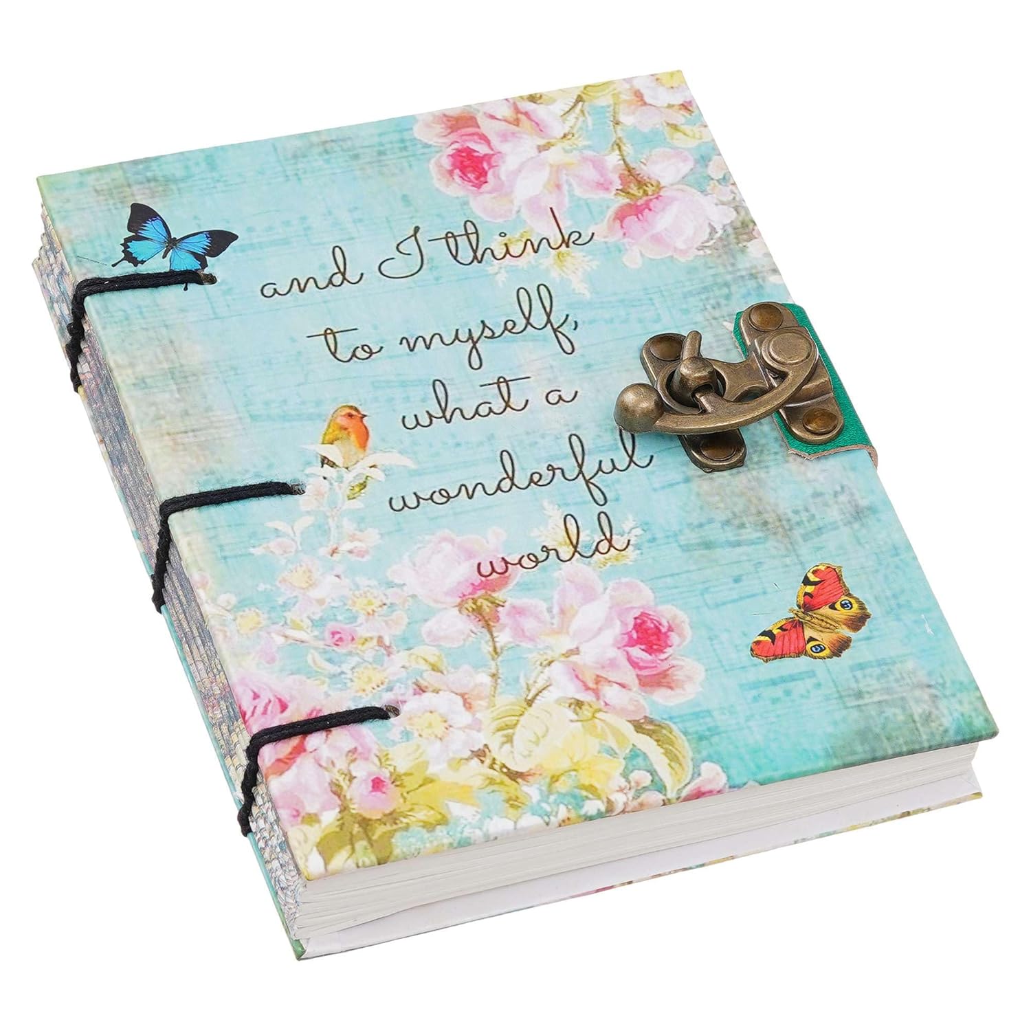 Handmade Printed Cardboard Diary with Buckle Lock – 200 Pages