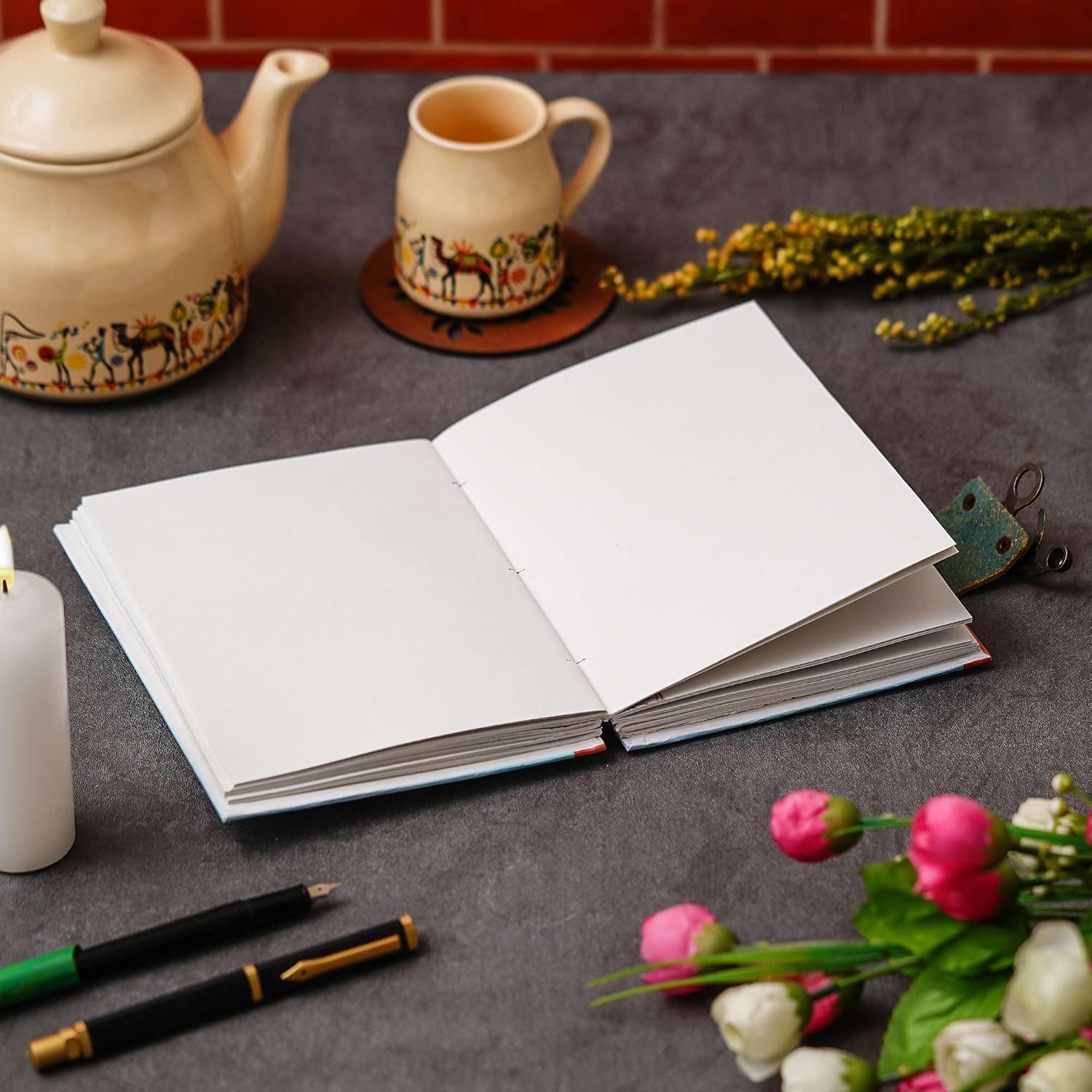 Art Printed String Closure Notebook for Notes and Sketches